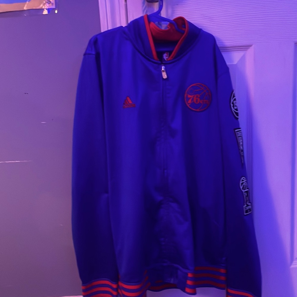 76ers zip up sweatshirt